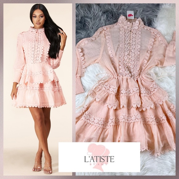 L'ATISTE Dresses & Skirts - LAST ONE! L'ATISTE Cotton Candy Victorian Ruffled Lace Mini